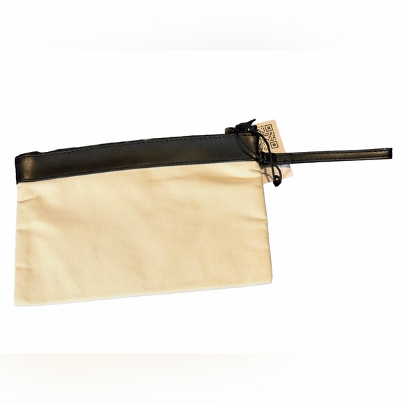 YSL Yves Saint Laurent Black Vegan Leather & Cream Canvas Bag w Blk Mascara 2 ml - Picture 14 of 16